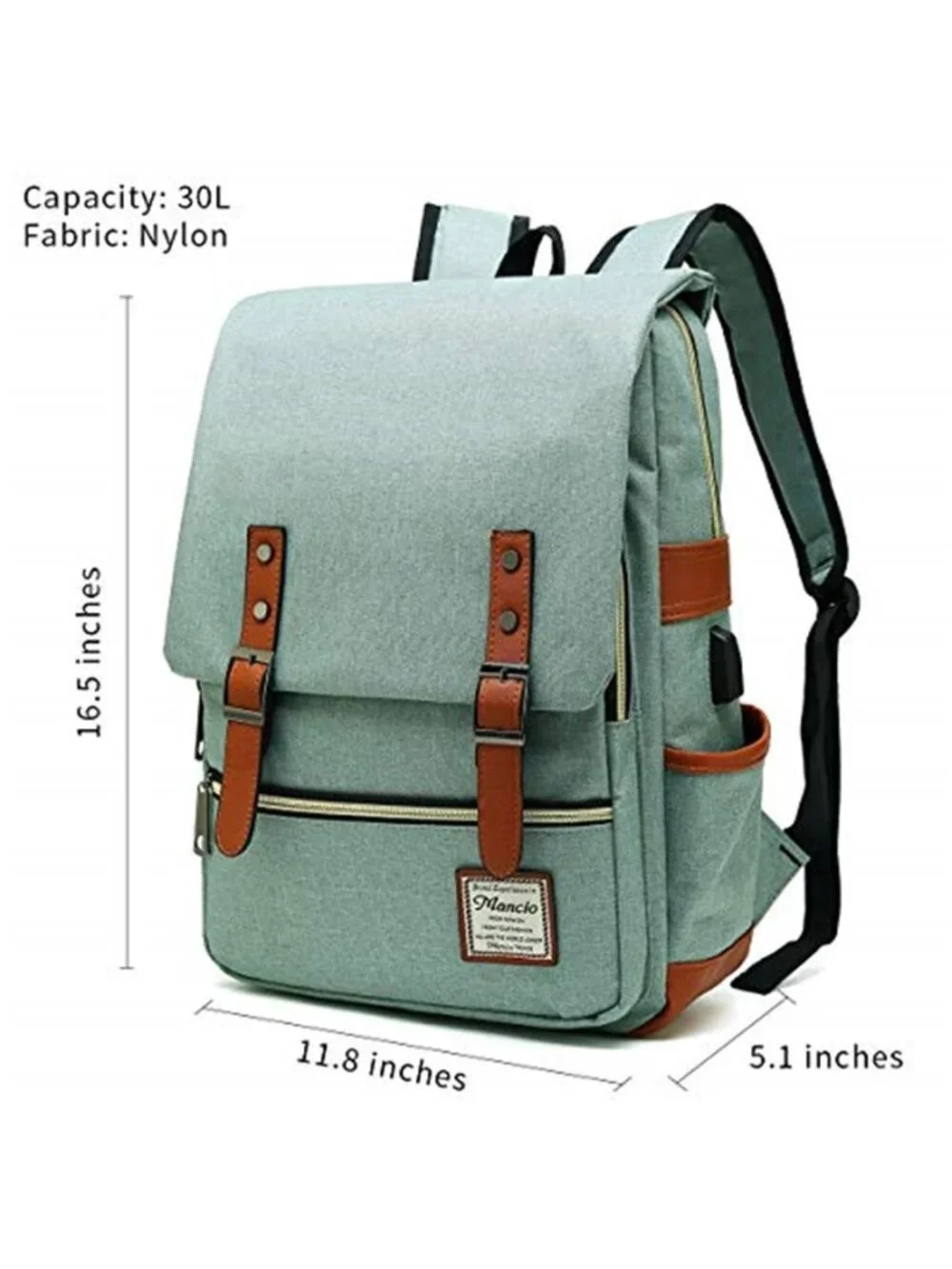 Laptop Backpack USB Charging Travel School Bookbag 15.6 Inch Computer Bag